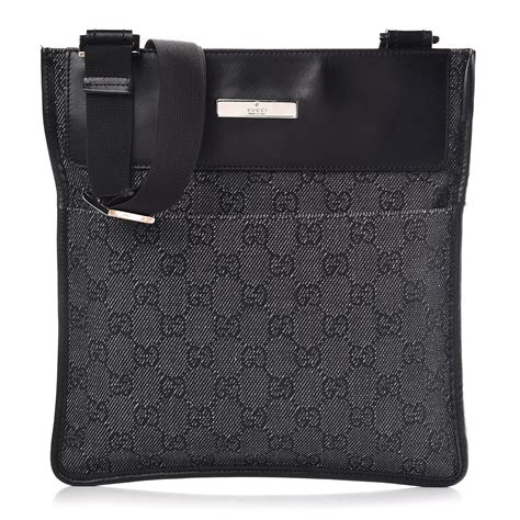 black gucci crossbody monogram purse|black leather gucci crossbody bag.